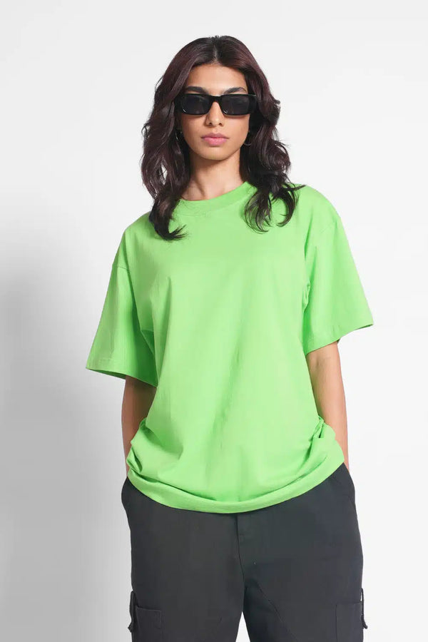 Plain Lime Green Oversized T-shirt