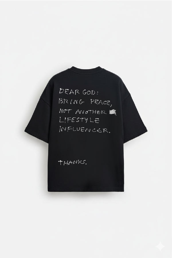 NOT A LIFESTYLE INFLUENCER BLACK T-SHIRT